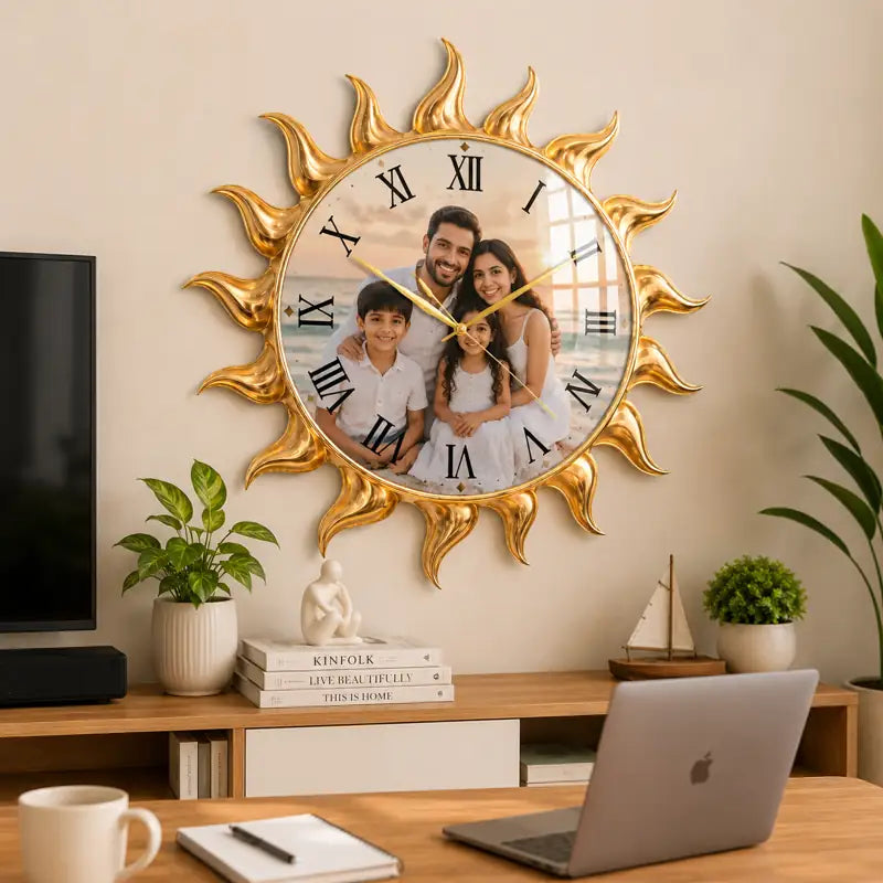 Radiant Sunburst Clock