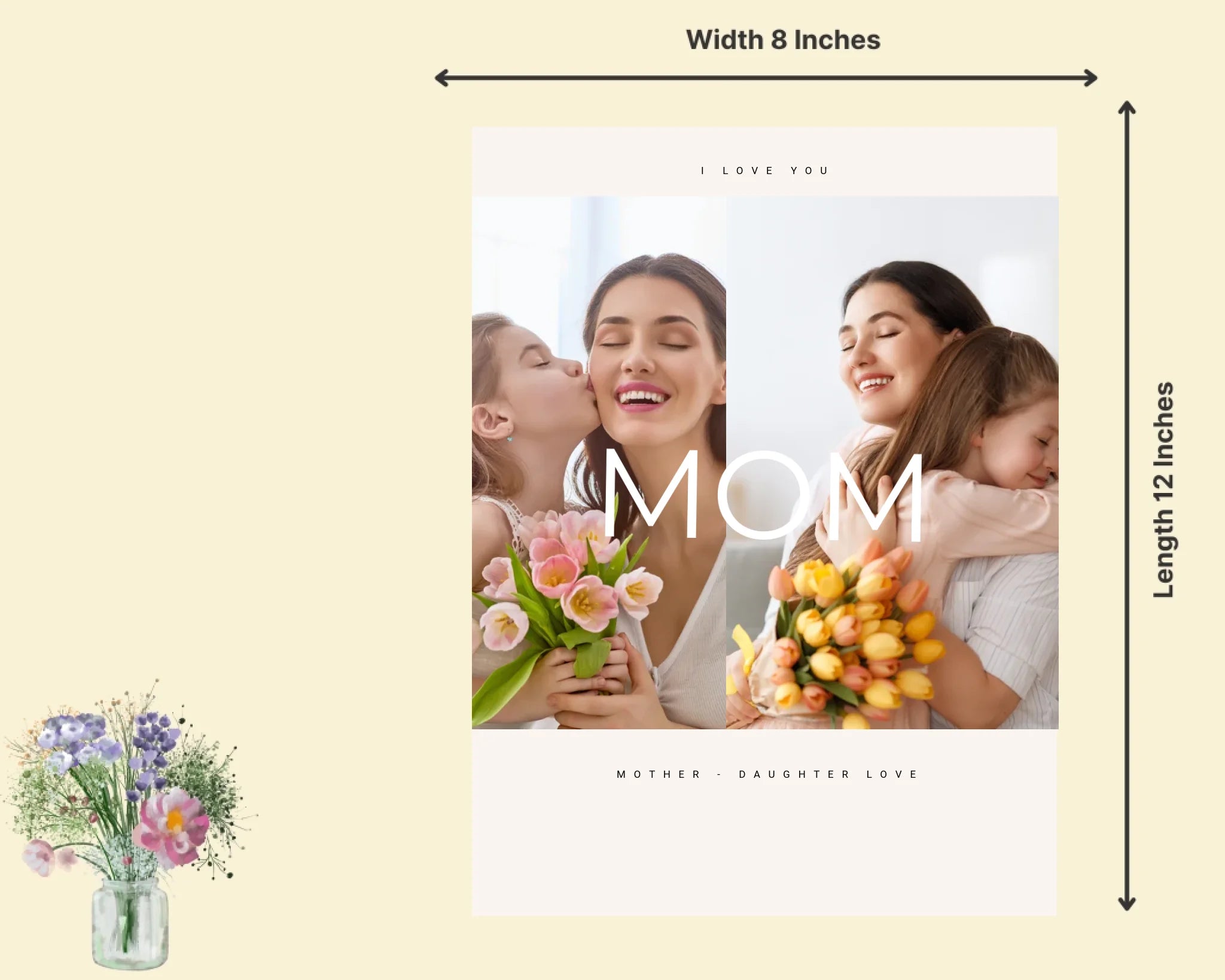 Wall Mockup Cream 8x12