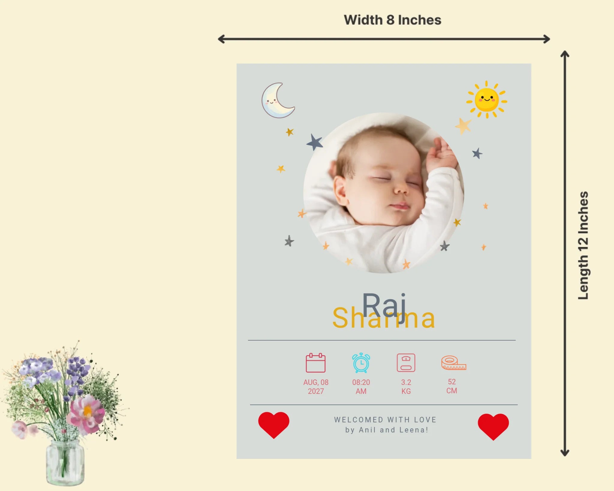 Wall Mockup Cream 8x12