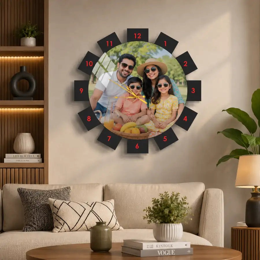 Midnight Orbit Acrylic Clock